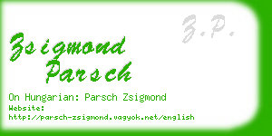 zsigmond parsch business card